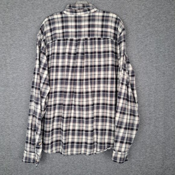 Woolrich Beige Brown Plaid Cotton Flannel Long Sleeve Shirt Men's XL - Picture 3 of 12